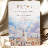 Elegant Lissabon Portugal Save the Date Wedding Ka Kaart