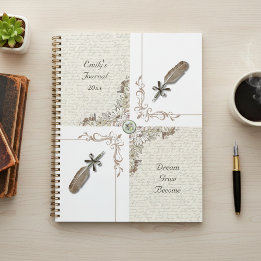 Elegant Literary Quill Aspiring Writer’s Journal Notitieboek
