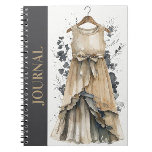 Elegant Little Black Dress (LBD) Beige Recept Notitieboek