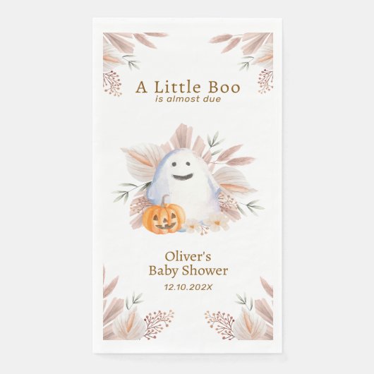 Elegant Little Boo Boho Ghost Baby shower Servet (Voorkant)