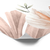 Elegant Little Boo Boho Ghost Baby shower Welkom Poster (Hoek)