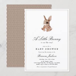 Elegant Little Bunny Gender Neutral Baby shower Kaart