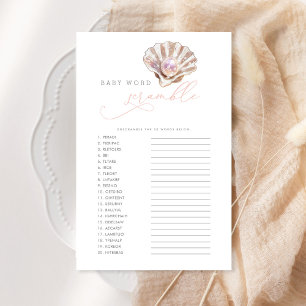 Elegant Little Pearl Baby Word Scramble Game Kaart