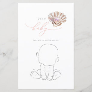 Elegant Little Pearl Draw Baby Game Kaart