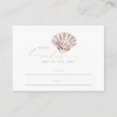 Elegant Little Pearl Hoeveel Snoepjes Baby showers Informatiekaartje (Voorkant)