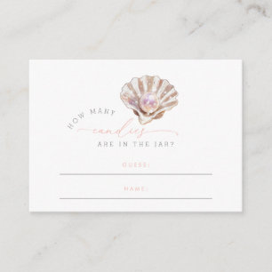 Elegant Little Pearl Hoeveel Snoepjes Baby showers Informatiekaartje