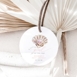 Elegant Little Pearl is onderweg naar het Baby sho Bedankjes Labels