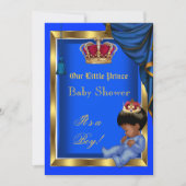 Elegant Little Prince Baby shower Boy Blue Kaart (Voorkant)