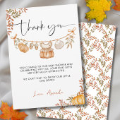 Elegant Little Pumpkin Baby shower Bedankkaart