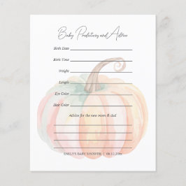 Elegant Little Pumpkin Baby shower Guessing spel