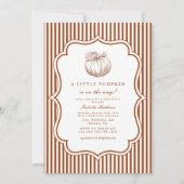 Elegant Little Pumpkin Baby shower Kaart (Voorkant)