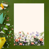 Elegant Little Wildflower 1st Birthday Party Kaart