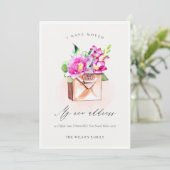 Elegant Lively Pink Floral Mailbox I heeft zich ve Aankondiging (Staand voorkant)