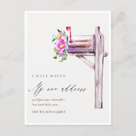 Elegant Lively Pink Floral Mailbox I heeft zich ve Briefkaart