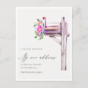 Elegant Lively Pink Floral Mailbox I heeft zich ve Briefkaart