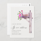 Elegant Lively Pink Floral Mailbox I heeft zich ve Briefkaart (Voorkant / Achterkant)