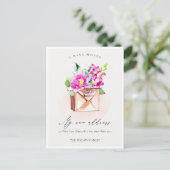 Elegant Lively Pink Floral Mailbox I heeft zich ve Briefkaart (Staand voorkant)