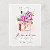 Elegant Lively Pink Floral Mailbox I heeft zich ve Briefkaart (Voorkant)