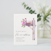 Elegant Lively Pink Floral Mailbox We hebben verpl Briefkaart (Staand voorkant)