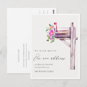 Elegant Lively Pink Floral Mailbox We hebben verpl Briefkaart (Voorkant / Achterkant)