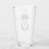 Elegant Living the Grace Life Blue Floral Gold Glas (Achterkant)