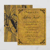 Elegant Lobster Feast Dinner Party Kaart (Voorkant / Achterkant)