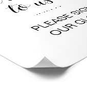 Elegant Log ons Wereldbol huwelijk in Poster (Hoek)