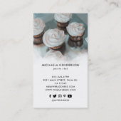 Elegant Logo 2 Foto's en sociale media Visitekaartje (Achterkant)