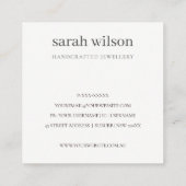 Elegant Logo Abstract bruin Oranje afvalolie Vierkante Visitekaartje (Achterkant)