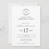 Elegant Logo Bedrijf Kerstfeest Kaart (Voorkant)