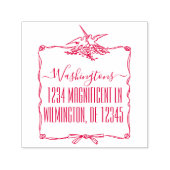 Elegant Logo Caligraphy Family Return-adres Zelfinktende Stempel (Design)