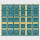 Elegant logo, foto en sterren, lichtgroene felicit cadeaupapier (Vlak)