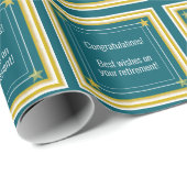 Elegant logo, foto en sterren, lichtgroene felicit cadeaupapier (Rol Hoek)