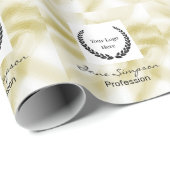 Elegant Logo Goud Textuur Cadeaupapier (Rol Hoek)