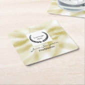 Elegant Logo Goud Textuur Kartonnen Onderzetters (Schuin)