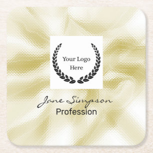 Elegant Logo Goud Textuur Kartonnen Onderzetters