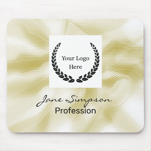 Elegant Logo Goud Textuur Muismat (Voorkant)