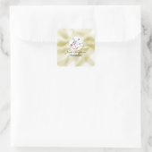 Elegant Logo Goud Textuur Vierkante Sticker (Tas)