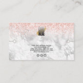 Elegant Logo marmer roze wastrombocytendisplay Visitekaartje (Achterkant)