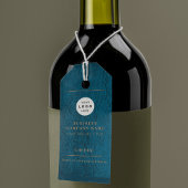 Elegant logo personalized cheers wine bottle cadeaulabel