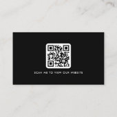 Elegant logo QR code golden gradiënt dividend zwar Visitekaartje (Achterkant)