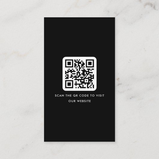 Elegant logo QR code golden gradiënt zwart Visitekaartje (Achterkant)