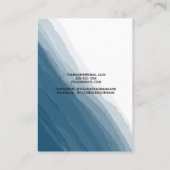 Elegant Logo van de Blauwgroen Waterverf Visitekaartje (Achterkant)