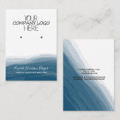 Elegant Logo van de Blauwgroen Waterverf Visitekaartje (Voorkant / Achterkant)