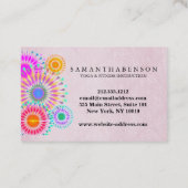 Elegant Logo Yoga Meditation Lotus Flowers Visitekaartje (Achterkant)