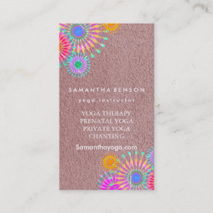 Elegant Logo Yoga Meditation Lotus Flowers Visitekaartje