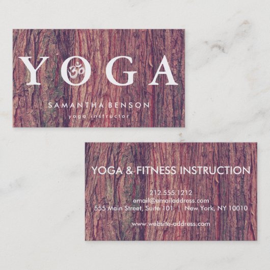 Elegant Logo Yoga Meditation Visitekaartje (Voorkant / Achterkant)