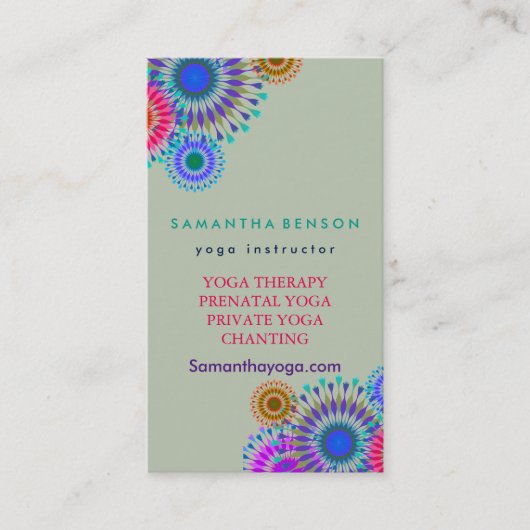 Elegant Logo Yoga Meditation Visitekaartje (Voorkant)