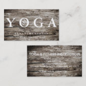 Elegant Logo Yoga Meditation Wood Visitekaartje (Voorkant / Achterkant)