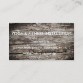 Elegant Logo Yoga Meditation Wood Visitekaartje (Achterkant)